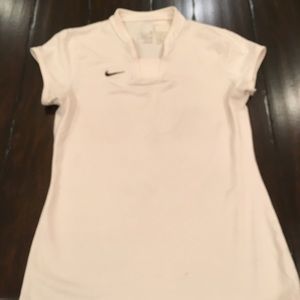 Nike Team Dri-Fit White SS top S EUC Nike Team Dri-Fit White SS top S EUC