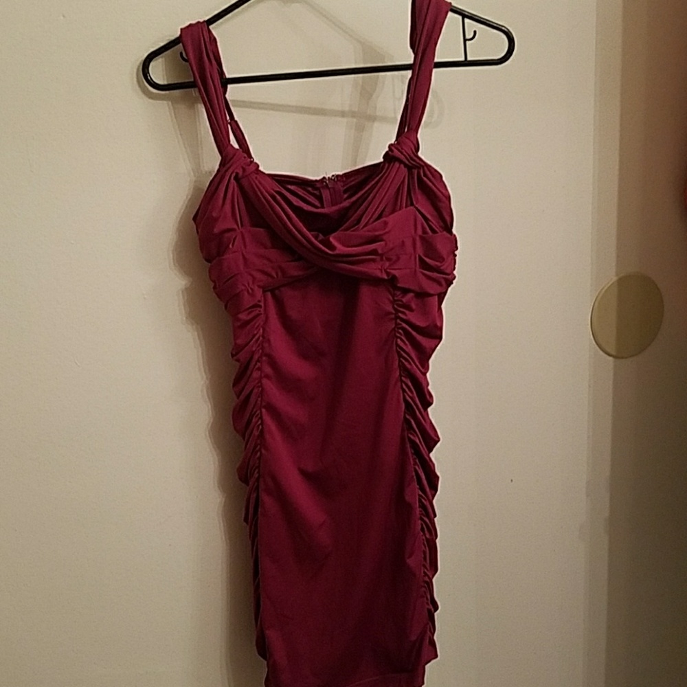 Purple ruffled dress