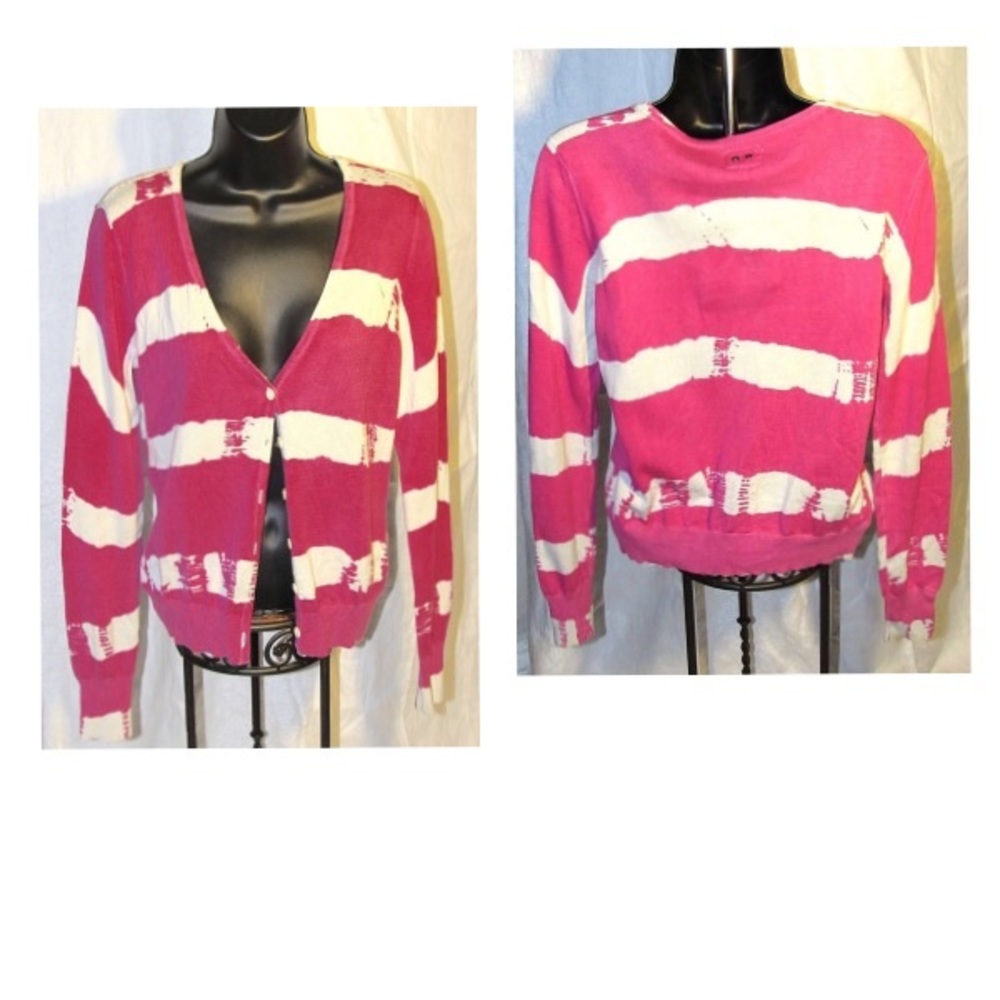 Converse One Star Button Front Striped Cardigan