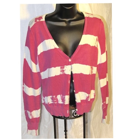 Converse One Star Button Front Striped Cardigan - Picture 2 of 4