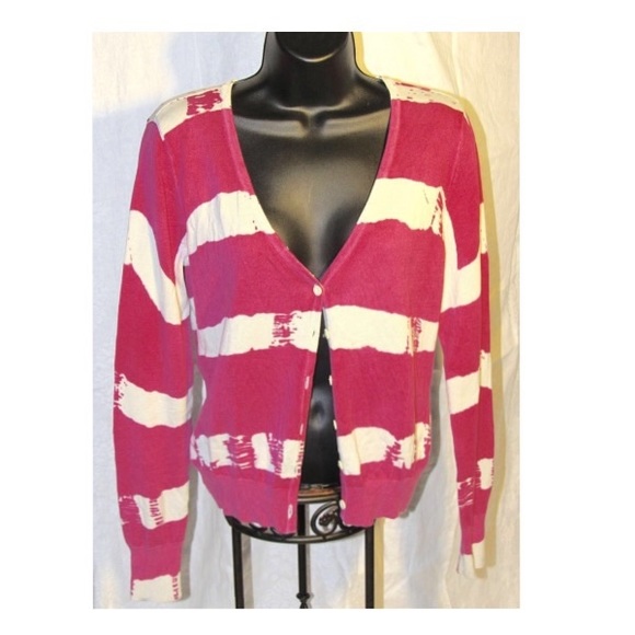 Converse One Star Button Front Striped Cardigan - Picture 3 of 4