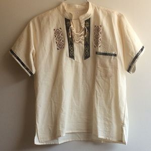 Vintage embroidered tie top