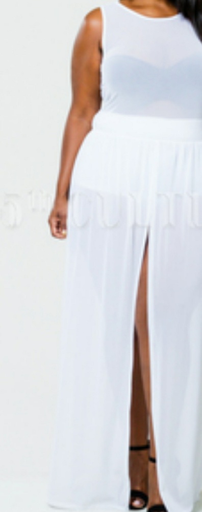All white sheer dress. NEW