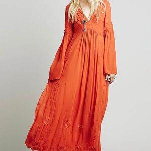 Orange / Red Free People Summer Love Maxi Dress