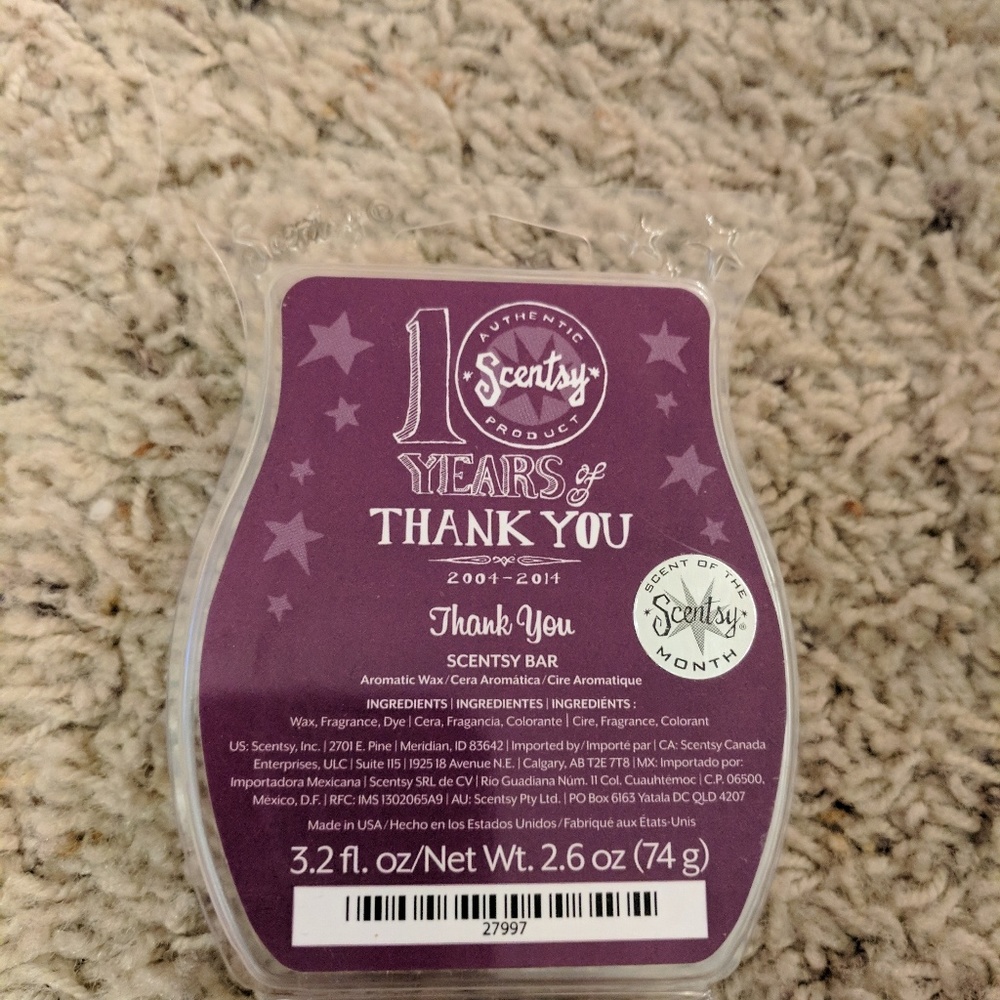 New Thank you Scentsy bars