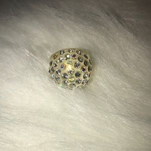 Clear rhinestone bling fashion ring y2k