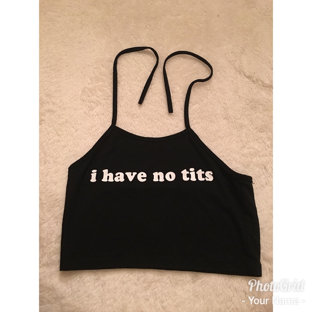 No t*ts crop shirt 🧡