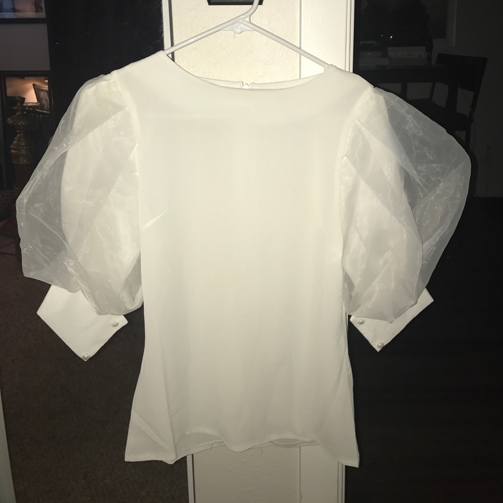 Women's white blouse.
