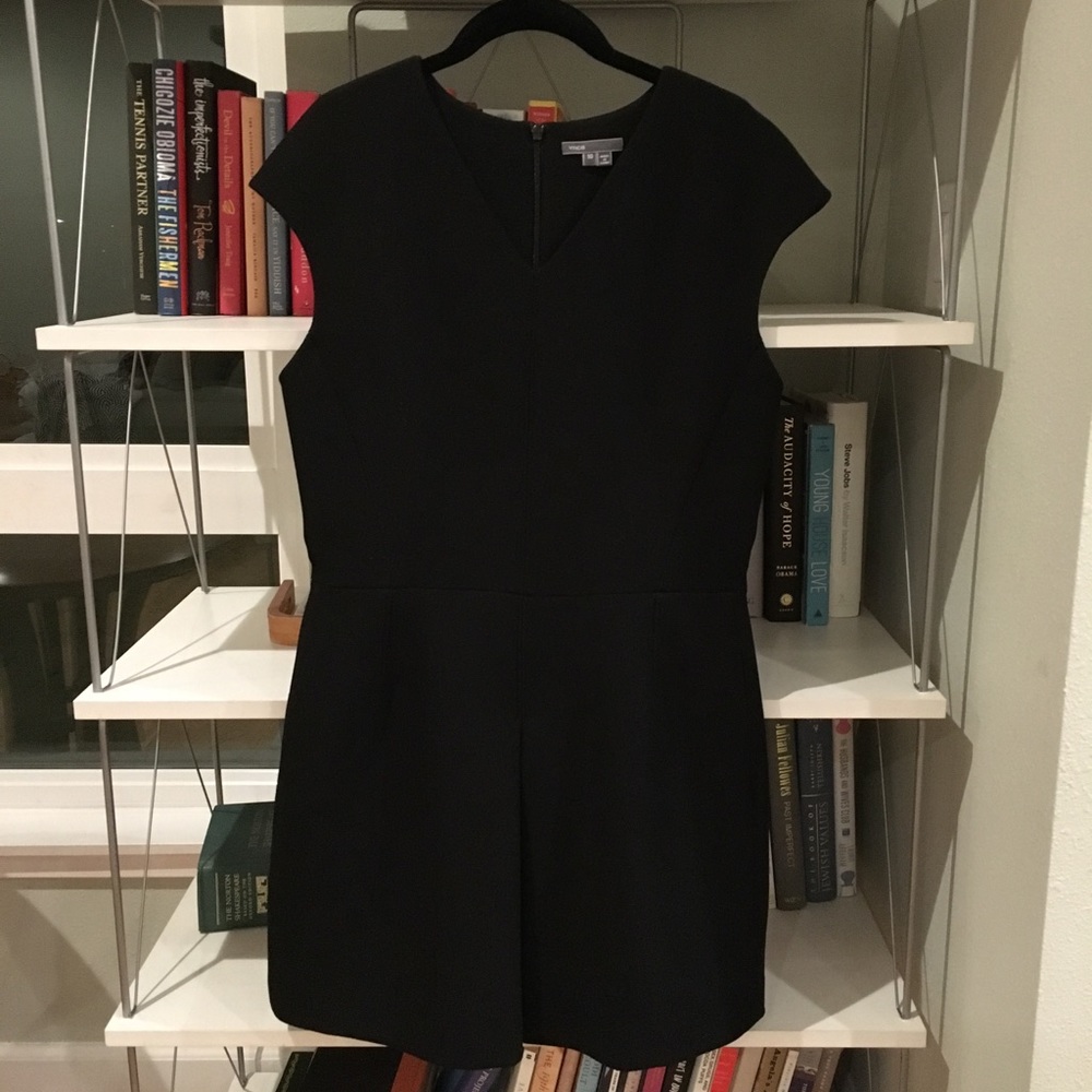 Vince Black Flirty Pocket Dress