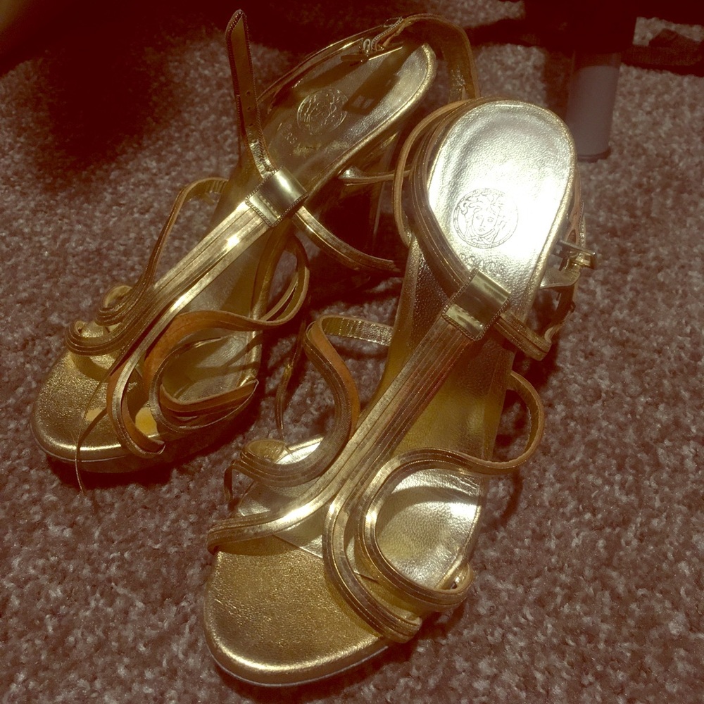 Versace medusa wedges