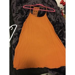 Reddish orange dress