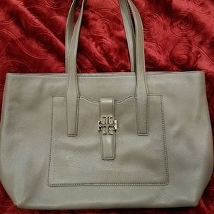Tory Burch ~ Meyer Plaque Porcini Tote Tory Burch ~ Meyer Plaque Porcini Tote