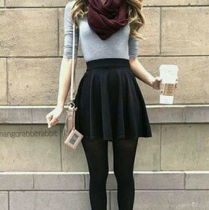 BLACK SKATER SKIRT, SIZE XS BLACK SKATER SKIRT, SIZE XS