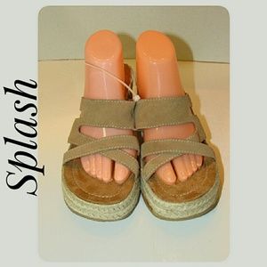 Splash Shoes - Women's Splash Brand Leather Wedge Sandal Size 10 Splash Shoes - Women's Splash Brand Leather Wedge Sandal Size 10