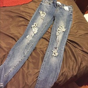 Ripped Kendall and Kylie jeans