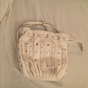 White Leather Nine West Handbag