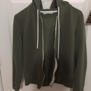 Green zip up hoodie