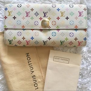 LOWEST✨AUTH Louis Vuitton Multicolor Sarah Wallet