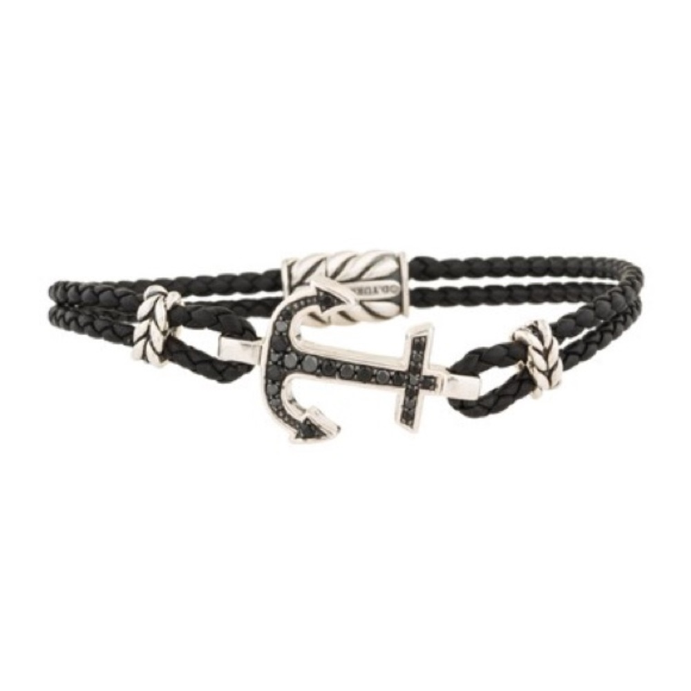 DAVID YURMAN Pave Black Diamonds Anchor Bracelet