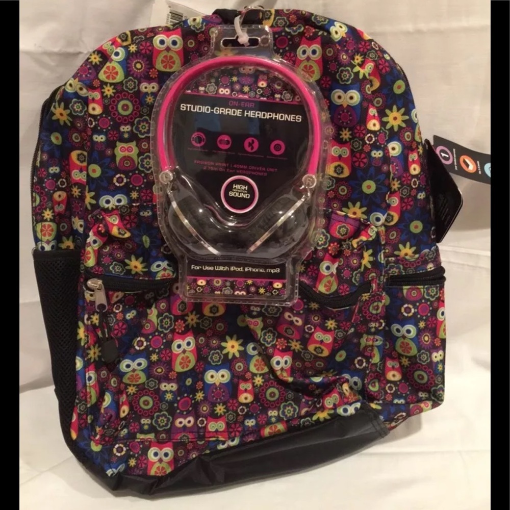 NEW STAR POINT OWL BACKPACK W/HEADPHONES
