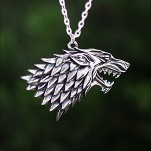 Game thrones stark house sigil necklace jon snow Game thrones stark house sigil necklace jon snow