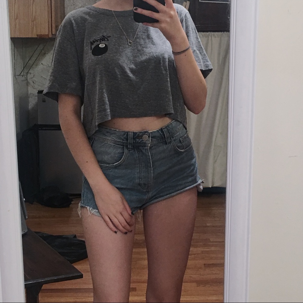 STUSSY 8ball Crop Top