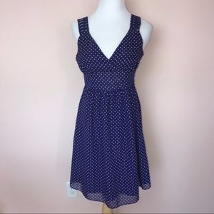 GAP Royal Blue London Crossover Polka Dot Dress 14 GAP Royal Blue London Crossover Polka Dot Dress 14