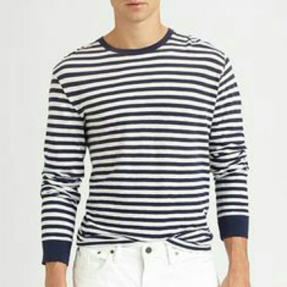 Ralph Lauren nautical stripe long sleeve crew M