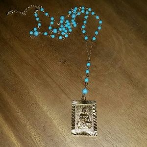 14kt gold filled buddha pendant turquoise beads 14kt gold filled buddha pendant turquoise beads