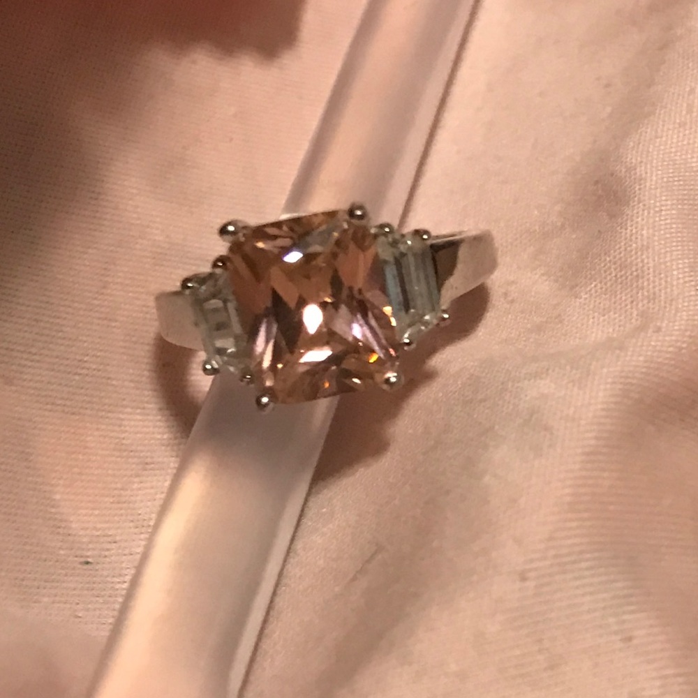 Pink and faux Diamond Ring