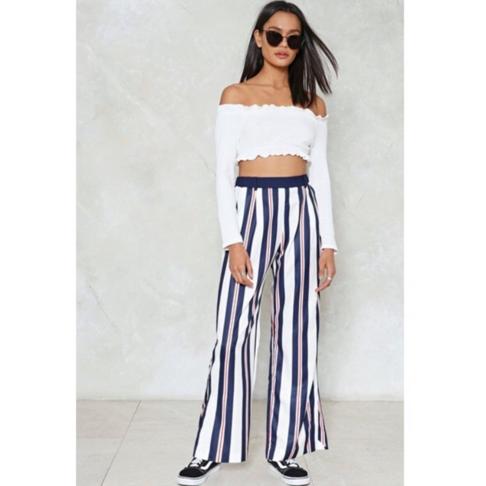 NastyGal Don't Think Twice Striped Pants.
