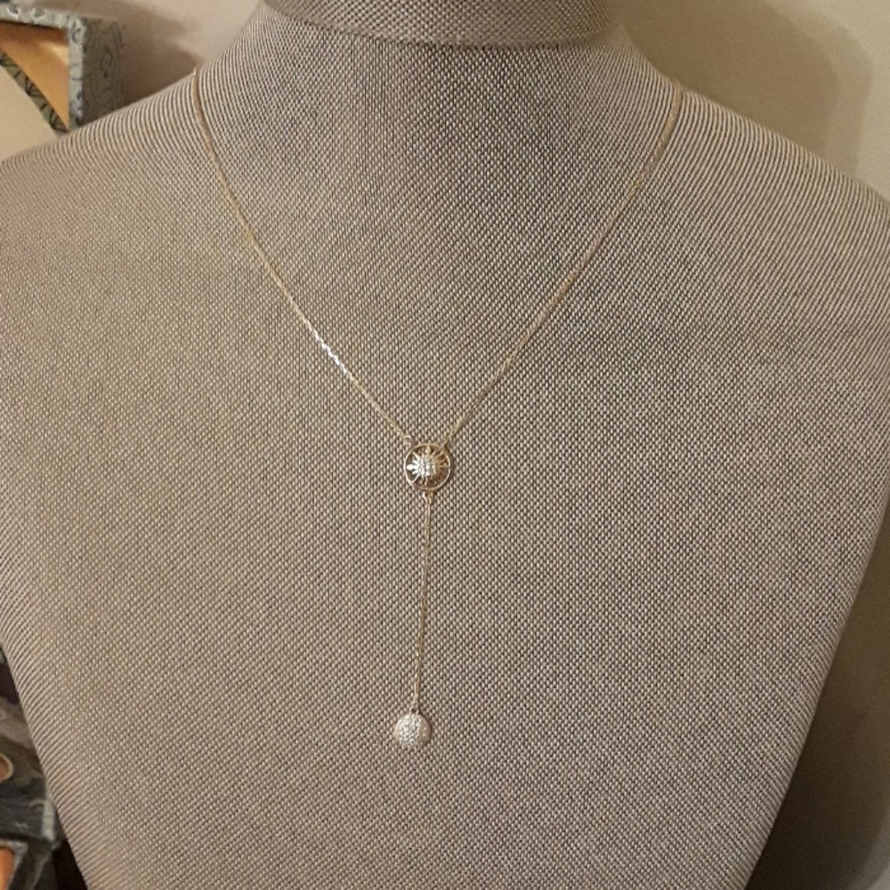 Lucky Brand Gold over Sterling Pave Necklace