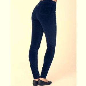 NWT AMERICAN APPAREL EASY JEAN VELVET NAVY Skinny