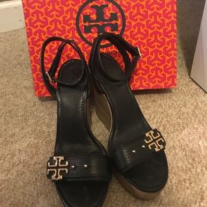 Black Tory Burch wedge sandal Black Tory Burch wedge sandal