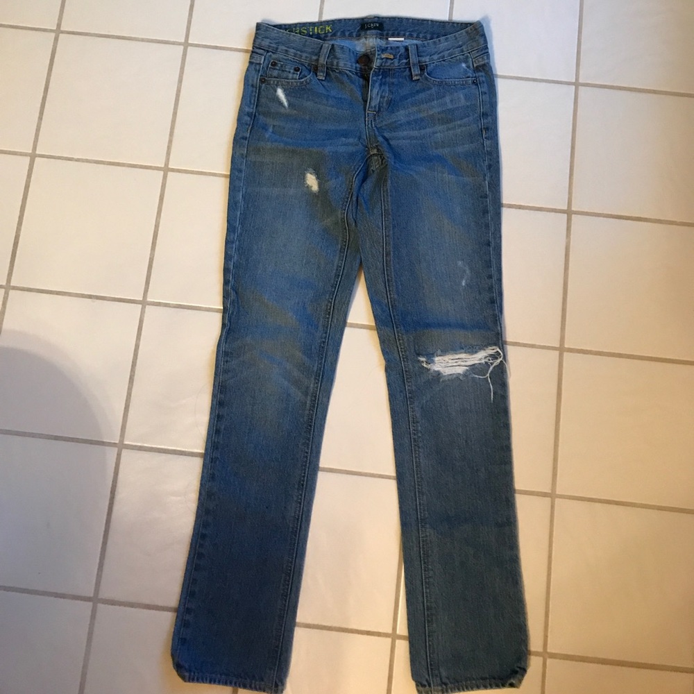 J.Crew matchstick jeans.