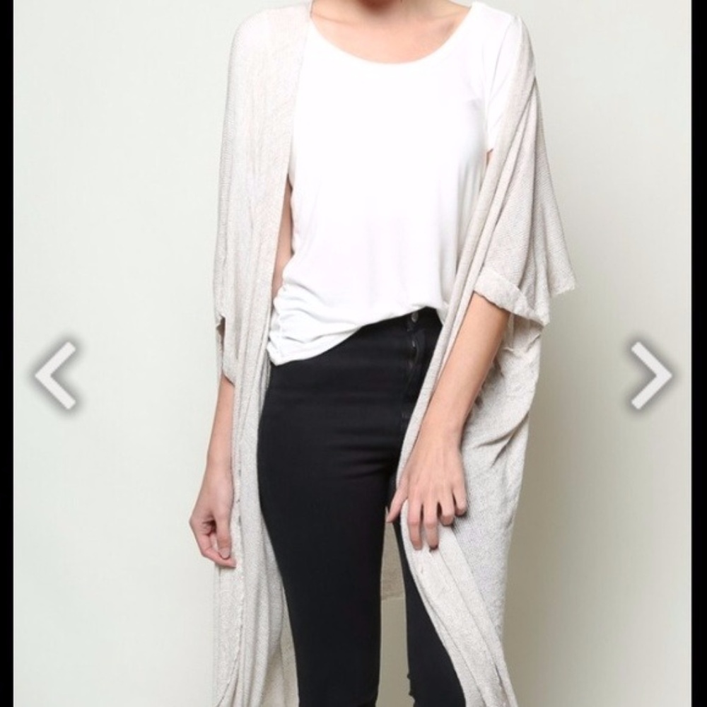 Oatmeal Colored OS Brandy Melville Kimono