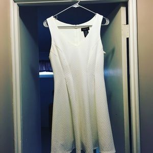 White V Neck Dress