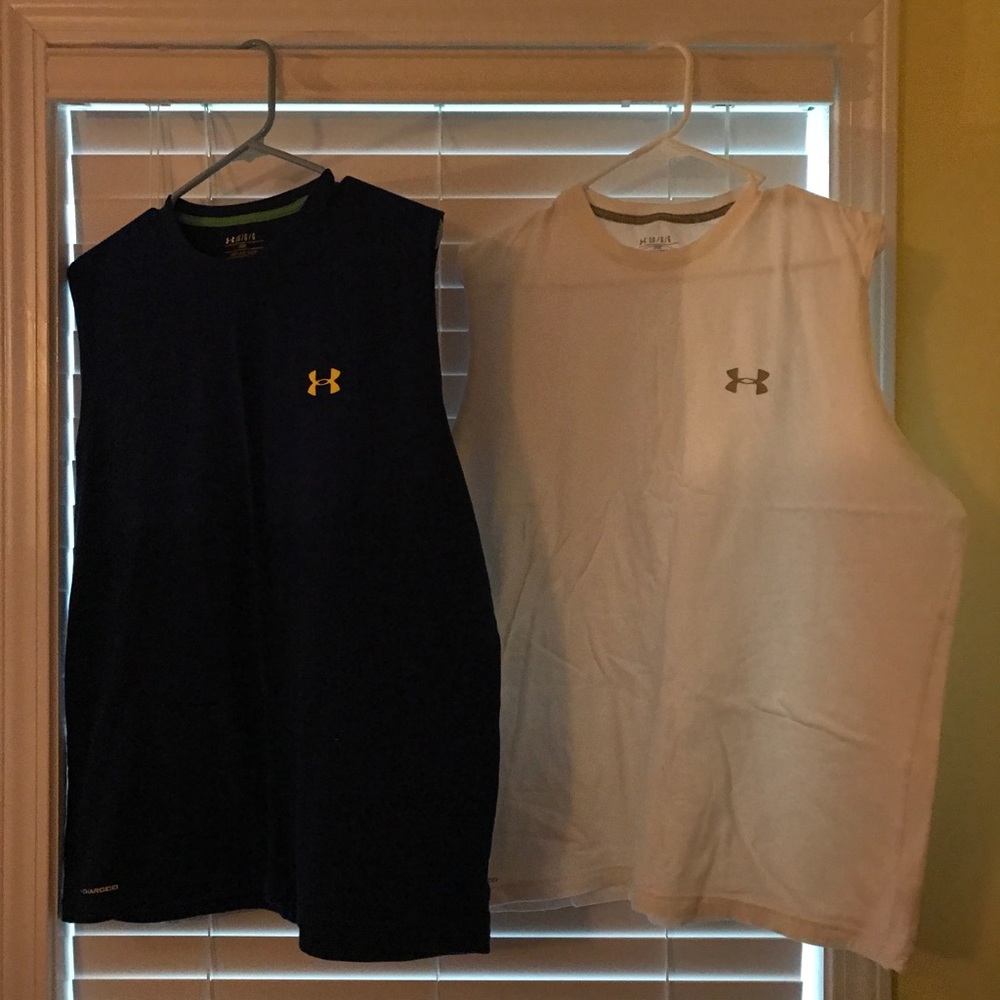 Men’s cutoff Under Armour tank tops