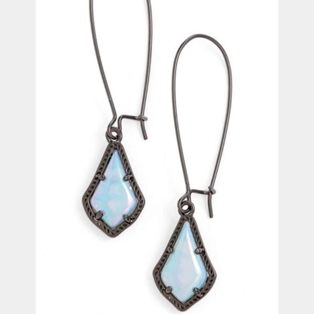 Kendra Scott Iridescent Opalite Lori Gunmetal