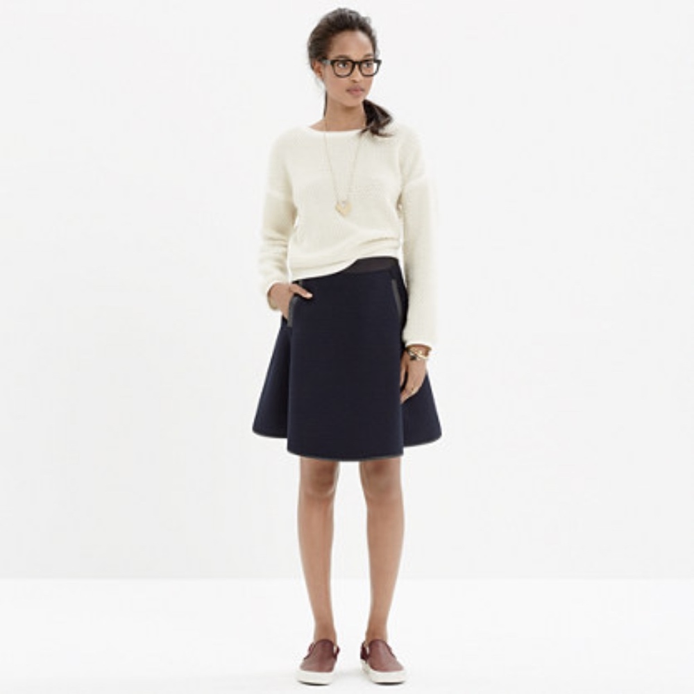 Madewell Quilted Skater Skirt