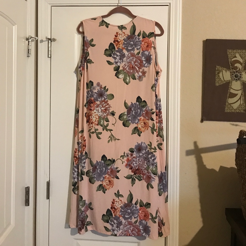 ZigZagStripe knee length Floral Vest.