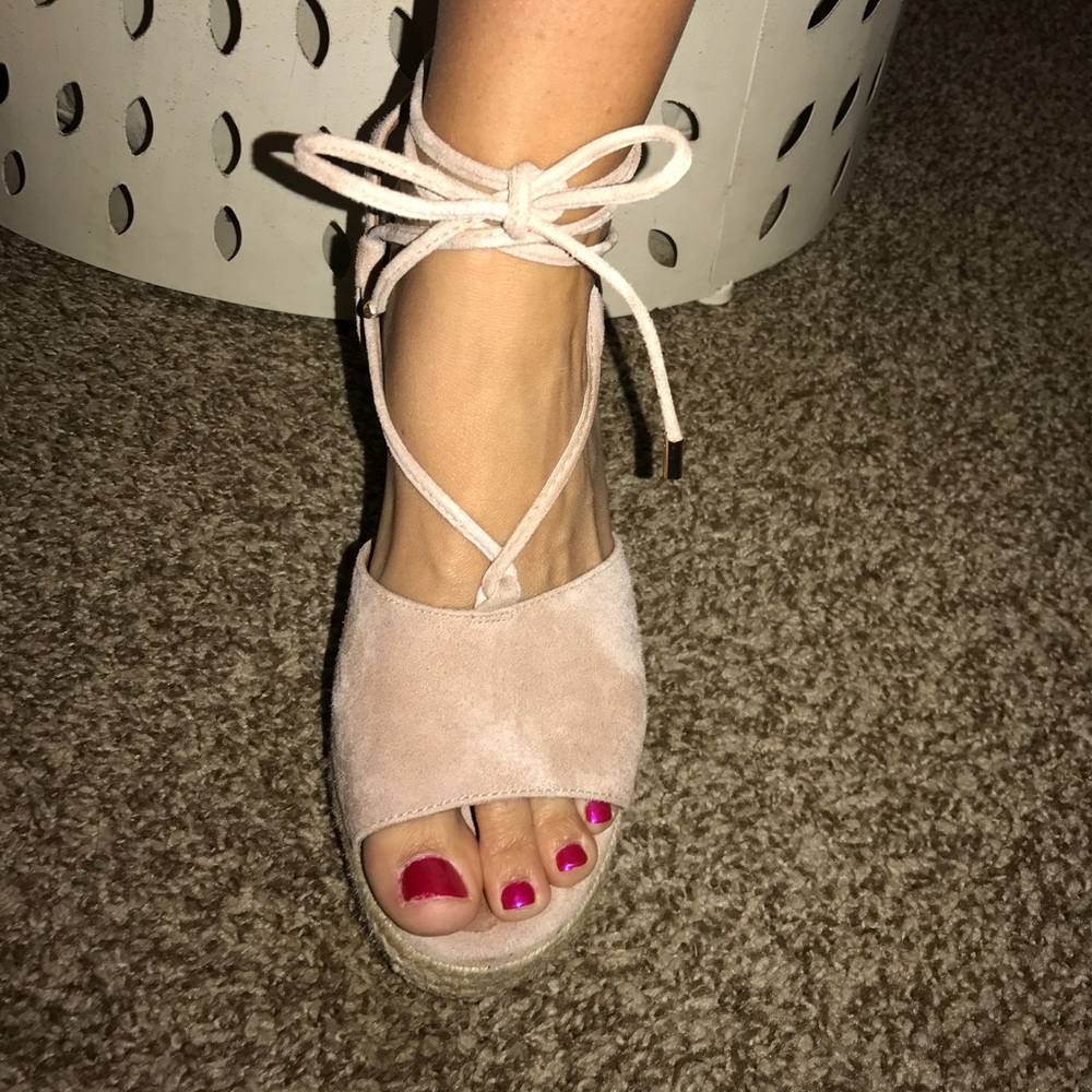 Coach Tie Up Wedges Size 8