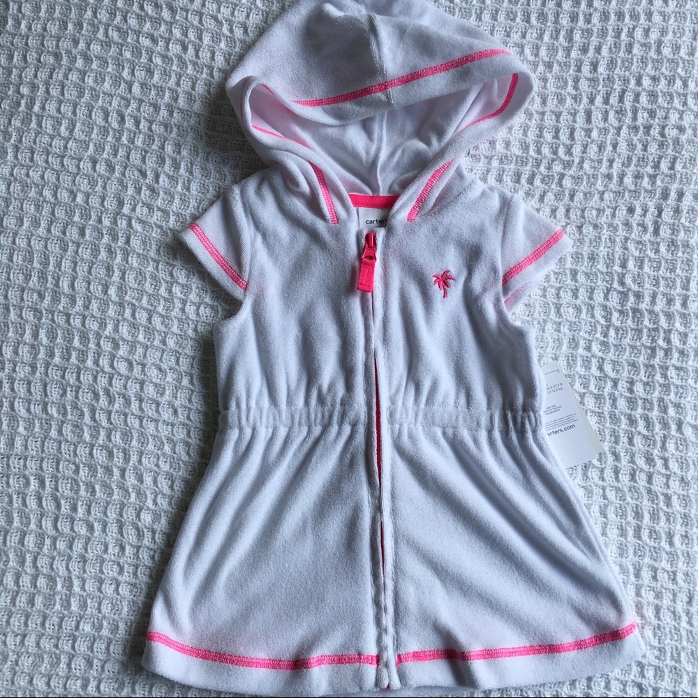 Carter's Hooded Terry Cover-Up New - Picture 2 of 7
