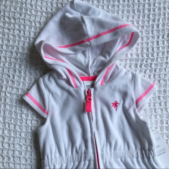 Carter's Hooded Terry Cover-Up New - Picture 3 of 7