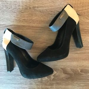 Calvin Klein Suede & Leather Block Heel Shoes Calvin Klein Suede & Leather Block Heel Shoes