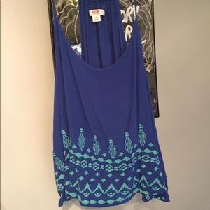 Multi-colored blue tank top