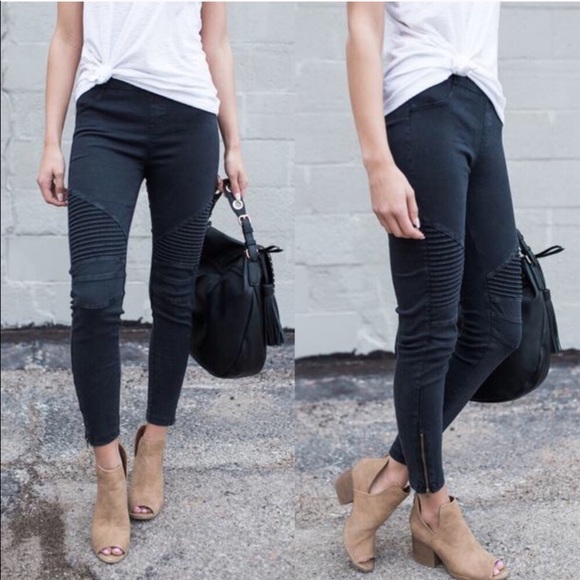 [HOST PICK] Black Moto Biker Pants - Picture 2 of 8