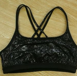 ATHLETA black & metallic sport bra. Size medium