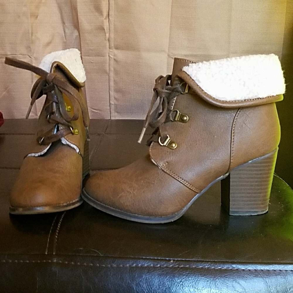 Bethany Mota Brown Heeled Boots