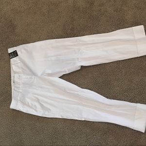 BNWT white straight leg cropped pants